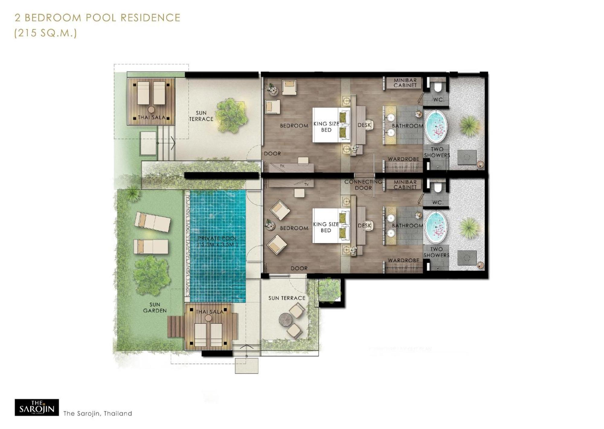 Two-Bedroom Pool Residence