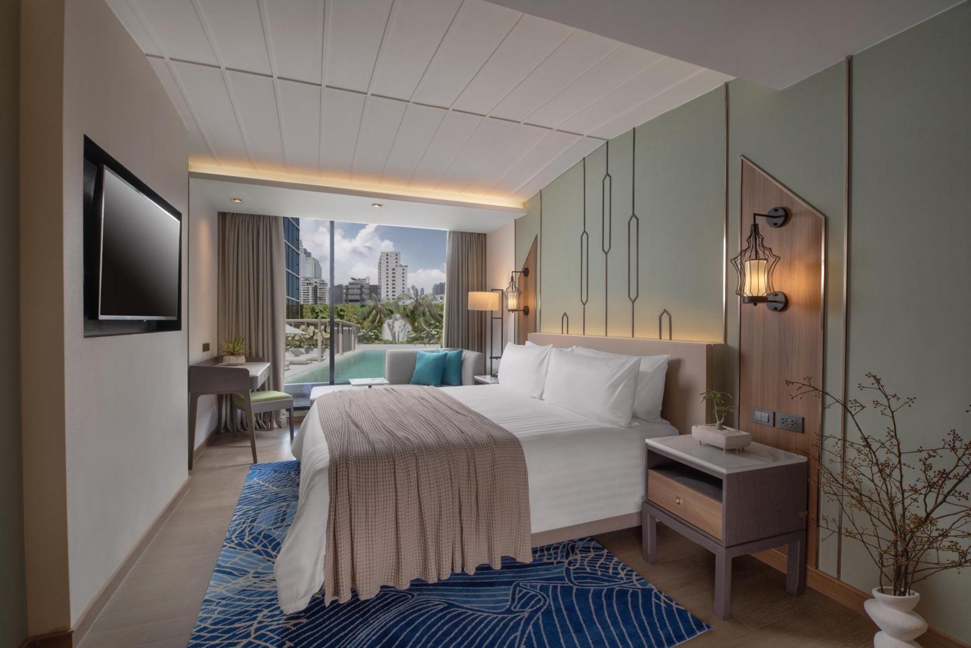 Suite mit 1 Schlafzimmer und Poolblick